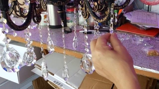 Как повесить Хрусталь Как украсить Как закрепить Хрустальные подвески на Люстру смотреть онлайн