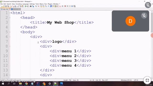 Workshop :: HTML/CSS :: Part 1 :: 22.05.2022