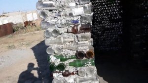 Баня из бутылок