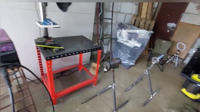 Самая нужная самоделка из профильной трубы для мастерской ! Как сделать роликовые опоры ! смотреть онлайн