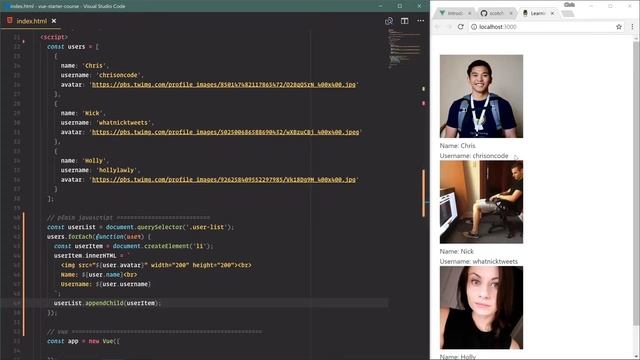 Getting Started with Vue.js: #8 Vue Templating Lists смотреть онлайн
