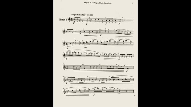 Texas Middle School Region 25 All-Region Saxophone Etude 3- 96 BPM смотреть онлайн