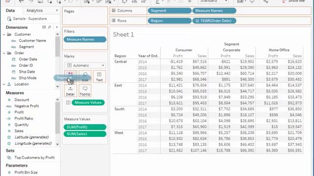 How to color entire partitions based on dimension values in a crosstab in Tableau смотреть онлайн