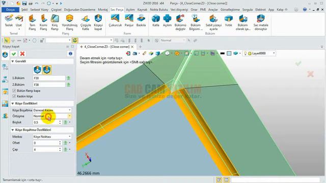 ZW3D 2016 KOSEYİ KAPAT