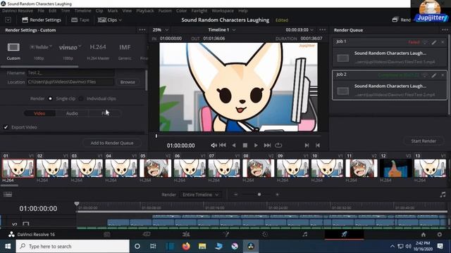 Fixed DaVinci Resolve 16 Render Job Failed and Media Offline After Render Work Around смотреть онлайн