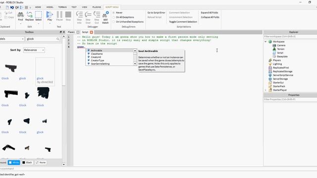 How to lock in first person - ROBLOX Scripting tutorial смотреть онлайн