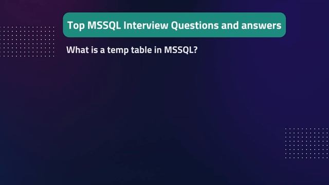 Top MSSQL Interview Questions and Answers for 2023 - MGDevTech смотреть онлайн