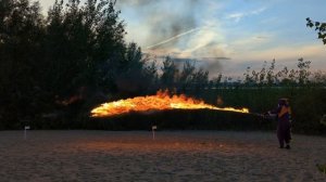 Мощный самодельный ручной огнемёт | powerful hand flamethrower