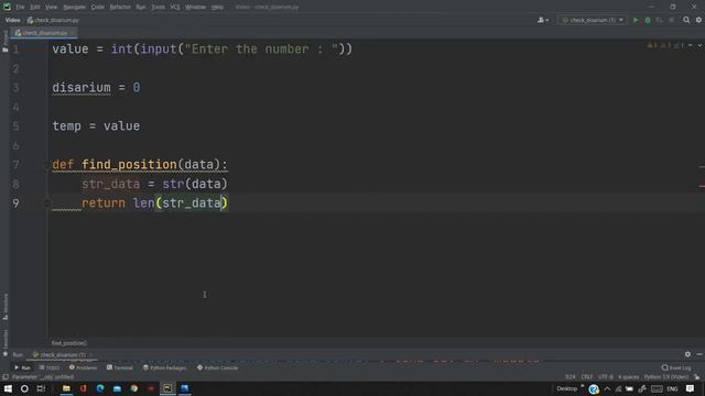 Python Program to check the given number is a Disarium Number or Not. смотреть онлайн