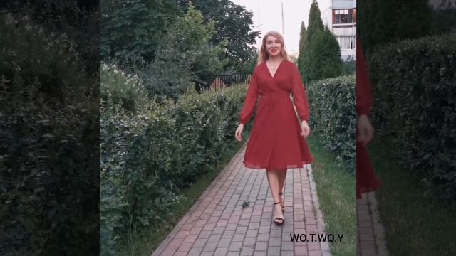 ПЛАТЬЕ С ЗАПаХОМ ИЗ ШИФОНА смотреть онлайн