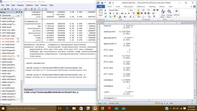 Export Regression results from STATA to MS WORD смотреть онлайн