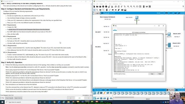 ENSA - 5.5.1 - Packet Tracer - IPv4 ACL Implementation Challenge смотреть онлайн