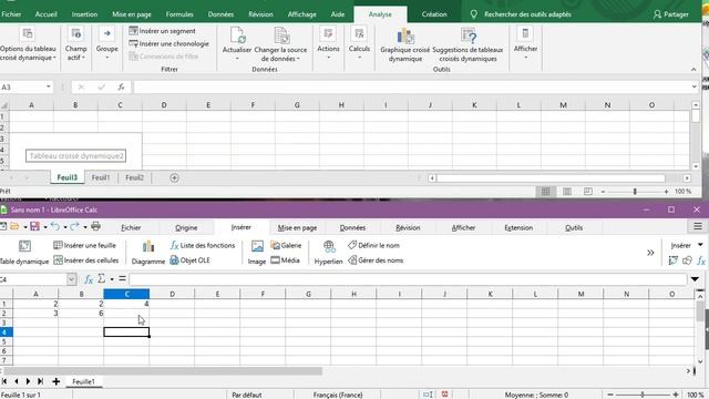tutoriel - comparaison logiciel Excel VS Calc смотреть онлайн