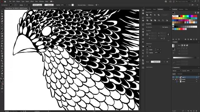 Flying Bird Illustration - Drawing in Adobe Illustrator - Speed Art смотреть онлайн