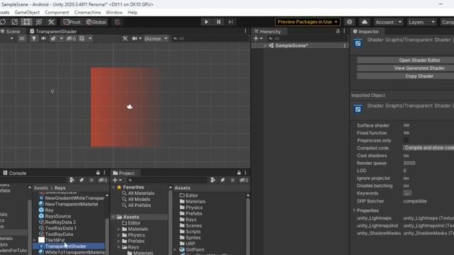 Прозрачный градиент с использованием Unity Shader Graph 2D/3D смотреть онлайн
