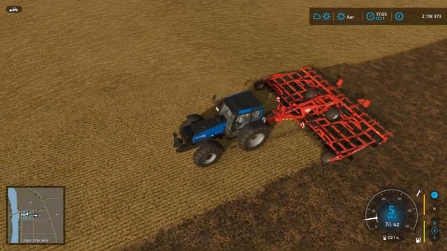 Обзор Farming Simulator 22: культивация поля. #5 смотреть онлайн