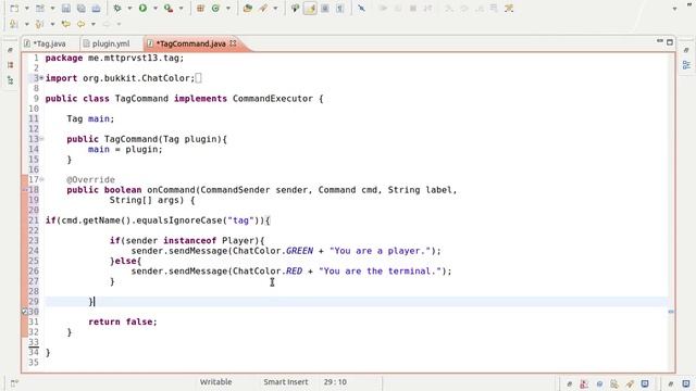 Bukkit Plugin Programming Ep. #3 | Command Executors смотреть онлайн