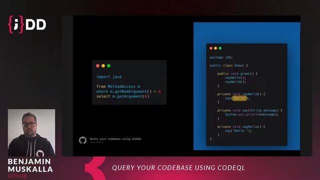 JDD 2021: Query your codebase using CodeQL - Benjamin Muskalla смотреть онлайн