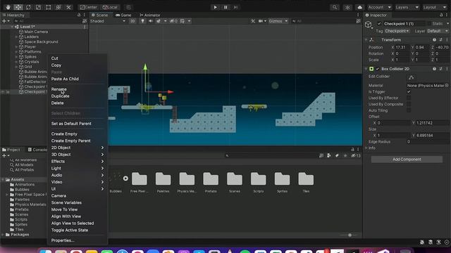 Unity 2D Platformer Tutorial 20 - Respawn checkpoints смотреть онлайн