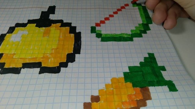 Нарисовал арбуз ? из майнкрафта. Рисую по пикселям. Арбуз в майнкрафте. смотреть онлайн