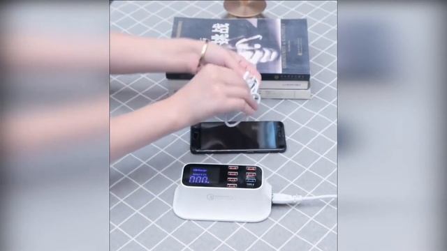 Быстрое зарядное устройство на 8 портов с Aliexpress. смотреть онлайн