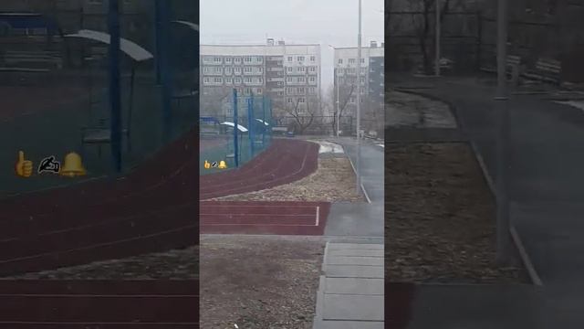 Первый снег во Владивостоке