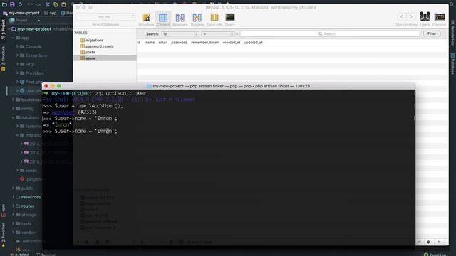 #11 Interacting with database With Tinker Laravel 5 6 смотреть онлайн
