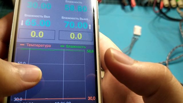 Контроль влажности через  Remotexy