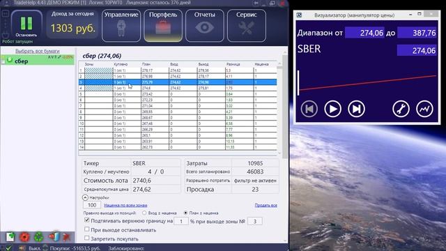 TradeHelp Подтягивание верхней границы диапазона акции смотреть онлайн