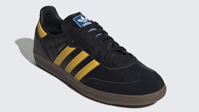 ADIDAS SAMBA OG Black & Yellow : White & Light Blue смотреть онлайн