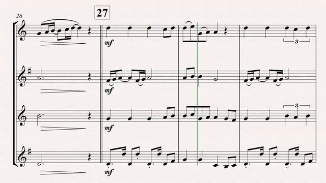 Rainbow by Sia - for Saxophone Quartet - Sheet Music 🎶 смотреть онлайн