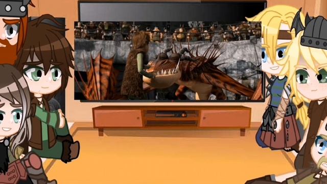 Реакция персонажей из "Как приручить дракона на ||Беззубик спасает Икинга||" смотреть онлайн