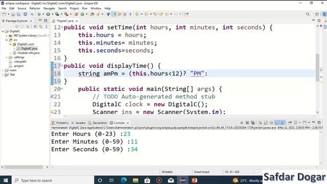 How to Create Digital Clock in Java | Digital Clock | Mini Project in Java | OOP using Java смотреть онлайн