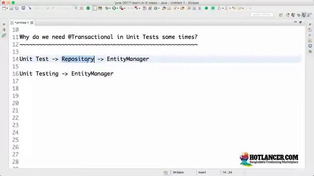 075 FAQ 2 When do we need @Transactional in an Unit Test смотреть онлайн