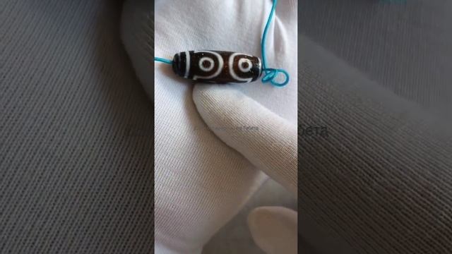 Старая бусина Дзи 7глаз 2полосы натуральный природный камень агат Тибет смотреть онлайн