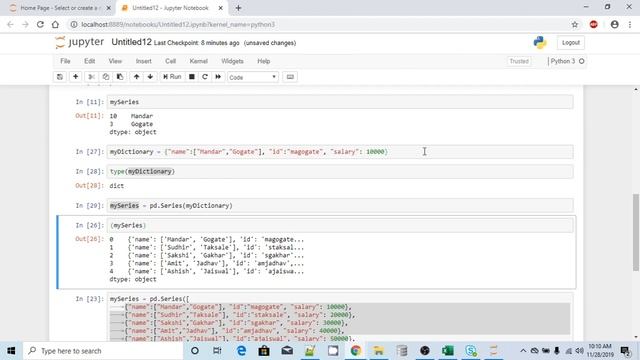 Data Analysis Using Pandas DataFrame & Matplotlib 3(a) - Pandas Series смотреть онлайн