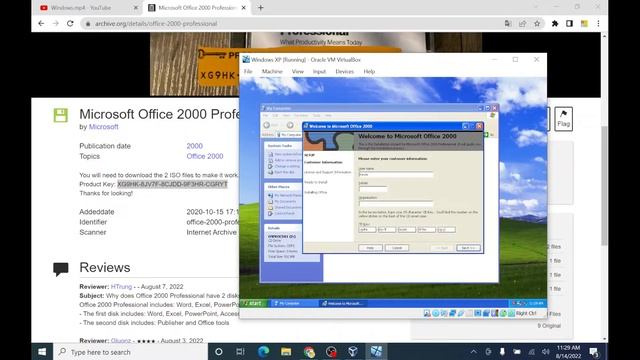 I install Office 2000 on windows XP. смотреть онлайн