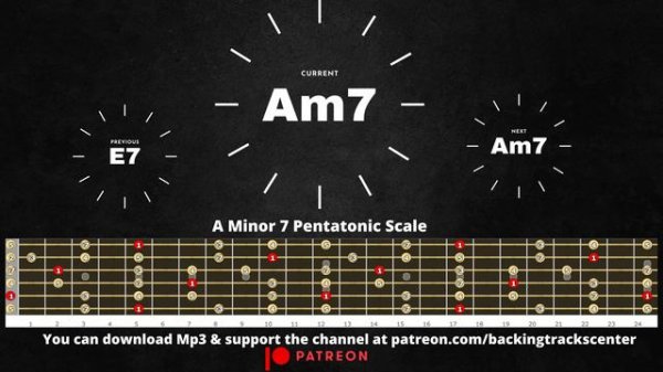 Blues Backing Track Am7