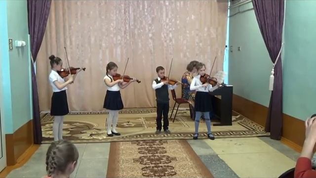 Отчетный концерт 2018 г. /Ансамбль скрипачей/ В. Русин «Полька - солнышко», «Хорошее настроение» смотреть онлайн