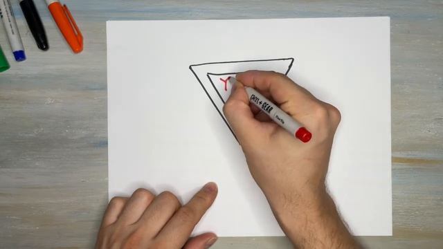 Как нарисовать Американский Дорожный Знак Yield смотреть онлайн