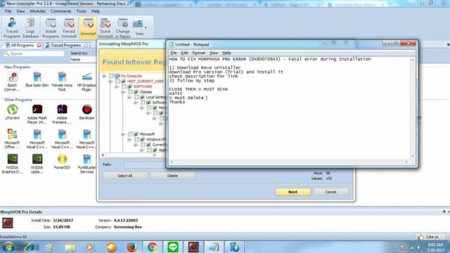 MorphvoxPro Error (0x80070643) - Fatal Error during installation -Fix- смотреть онлайн