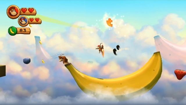 Donkey Kong Country Returns Co-op Walkthrough - World 9 - Golden Temple (All Collectibles)