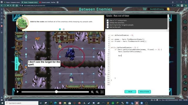 Ozaria - Javascript - Chapter 4 - Module 1 - Between Enemies смотреть онлайн