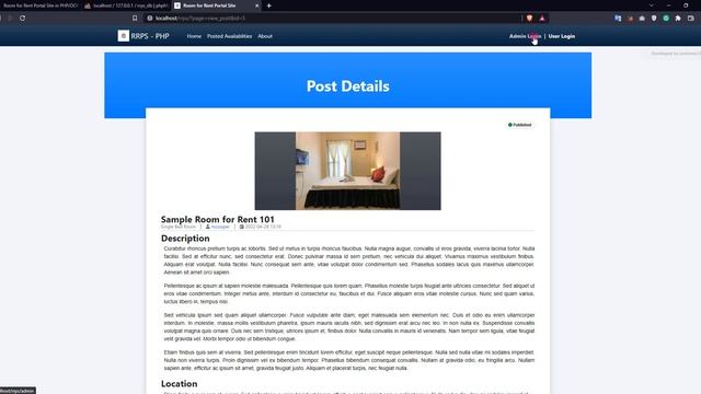 Room for Rent Portal Site in PHP DEMO смотреть онлайн