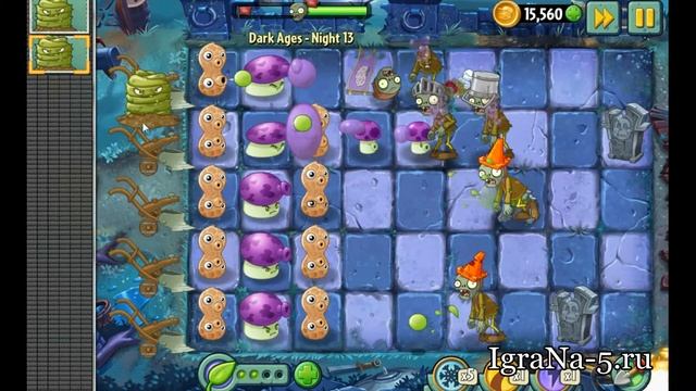 Dark Ages Night 13 - Plants vs Zombies 2 (Прохождение) смотреть онлайн
