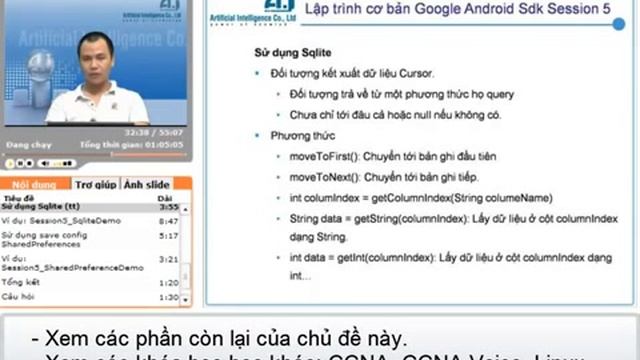 Lập trình Android Bài 5 Android SDK Phần II Data File, SQLite, SharedPreference смотреть онлайн