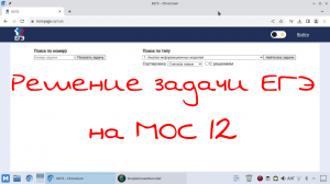 Решение задачи ЕГЭ поиска в текстовом файле на МОС 12