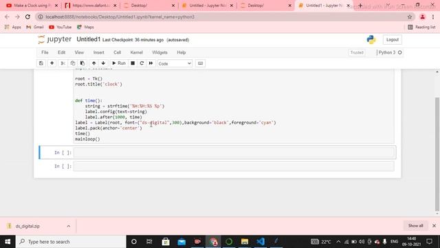 how to make digital clock using jupyter note book ,use python code make digital clock смотреть онлайн