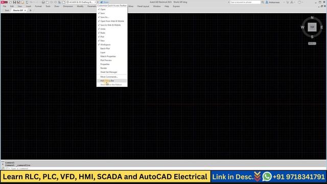 AutoCAD Electrical- Menu Bar, Ribbon Bar, Project Manager and Command Line Hide/Display in Hindi смотреть онлайн