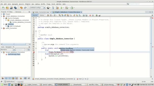 sqlite Database Connection using java смотреть онлайн